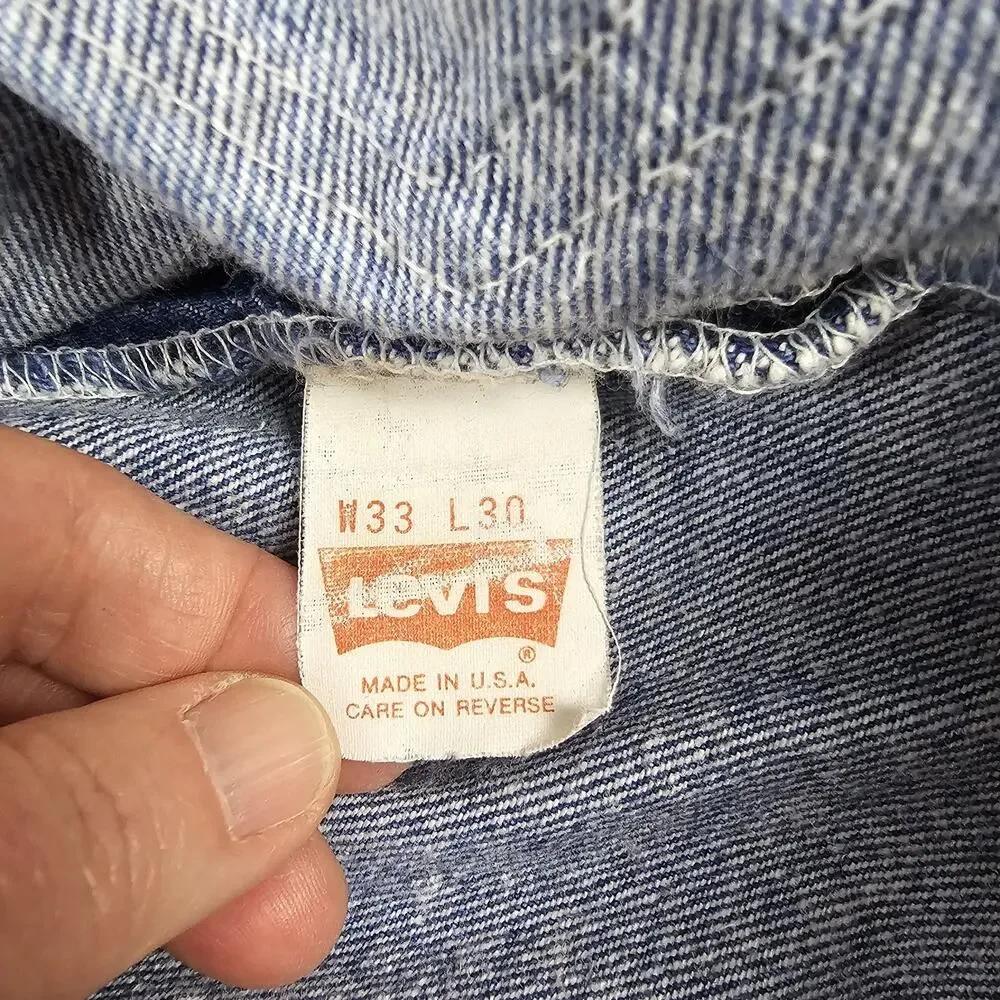 Vintage Levis 501 XX Denim Blue Jeans Men's 33×30 (32×30) 80's 90's Made In USA